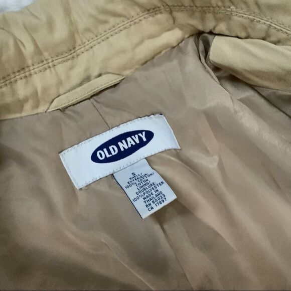 Old Navy || Khaki Cotton Shell Coat size S - Picture 6 of 9